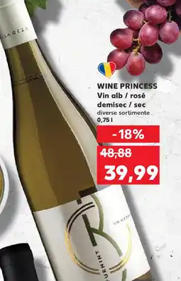 Kaufland WINE PRINCESS Vin alb / rosé demisec / sec Ofertă