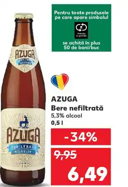 Kaufland AZUGA Bere nefiltrată Ofertă