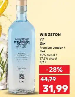 Kaufland WINGSTON 77 Gin Ofertă