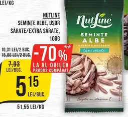Mega Image NUTLINE Seminţe albe, uşor sărate/extra sărate Ofertă