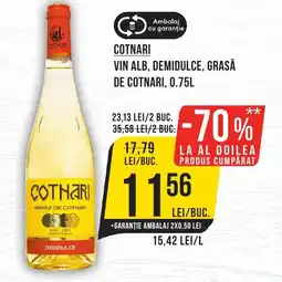 Mega Image COTNARI Vin alb, demidulce, grasă de cotnari Ofertă