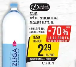Mega Image AZUGA Apă natural alcalină plată Ofertă