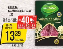 Mega Image AGRICOLA Salam de sibiu, feliat Ofertă