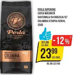 Mega Image Perla superiore cafea măcinată guatemala/04 brazilia/07 columbia/etiopia/kenya Ofertă