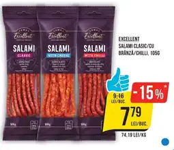Mega Image Excellent salami clasic/cu brânză/chilli Ofertă
