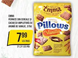Mega Image EMMA Pernuţe din cereale și cacao cu umplutură cu aromă de vanilie Ofertă