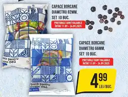Mega Image Capace borcane diametru 66mm, set 10 buc. Ofertă