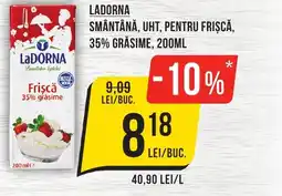 Mega Image LADORNA Smântână, uht, pentru frișcă, 35% grasime Ofertă