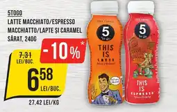 Mega Image 5TOGO Latte macchiato/espresso macchiatto/lapte şi caramel sărat Ofertă