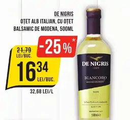 Mega Image De nigris oţet alb italian, cu otet balsamic de modena Ofertă