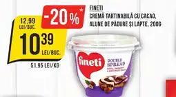 Mega Image FINETI Crema tartinabilă cu cacao. alune de pădure și lapte Ofertă