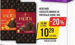 Mega Image Heidi dark ciocolată amăruie cu portocală/vișine Ofertă