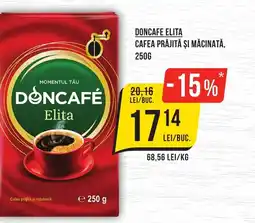 Mega Image Doncafe elita cafea prăjită şi măcinată Ofertă