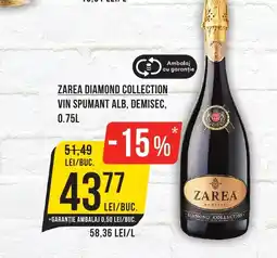 Mega Image ZAREA Diamond collection vin spumant alb, demisec Ofertă