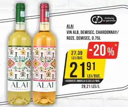 Mega Image ALAI Vin alb, demisec, chardonnay/ roze, demisec Ofertă