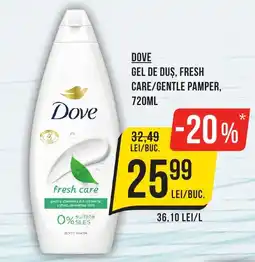 Mega Image DOVE Gel de duş, fresh care/gentle pamper Ofertă