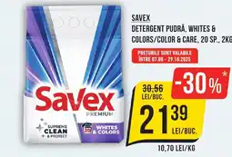 Mega Image SAVEX Detergent pudră, whites & colors/color & care Ofertă