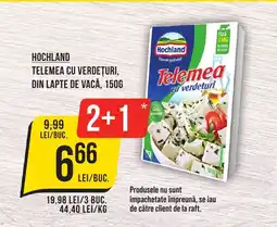 Mega Image HOCHLAND Telemea cu verdeţuri, din lapte de vacă Ofertă