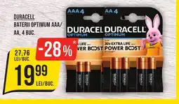 Mega Image DURACELL Baterii optimum AAA/ AA Ofertă
