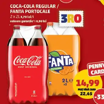 Penny COCA-COLA Regular/ FANTA Portocale Ofertă