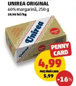 Penny Unirea original 60% margarinǎ Ofertă