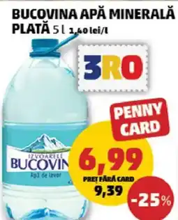 Penny Bucovina apă minerală plată Ofertă