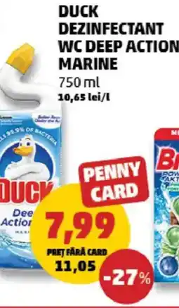Penny Duck dezinfectant wc deep action marine Ofertă
