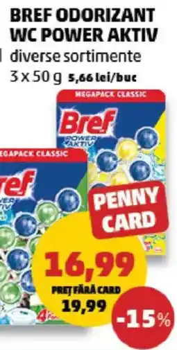 Penny Bref odorizant wc power aktiv Ofertă