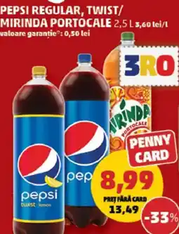 Penny Pepsi regular, twist/ mirinda portocale Ofertă