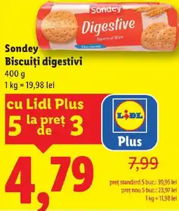Lidl Sondey Biscuiți digestivi Ofertă
