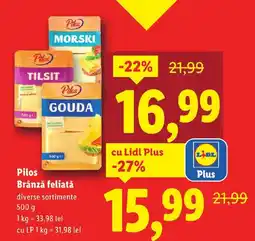 Lidl Pilos Brânză feliată Ofertă