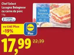Lidl Chef Select Lasagna Bolognese cu carne de porc Ofertă