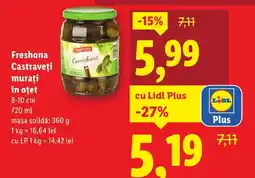 Lidl Freshona Castraveţi muraţi în oțet Ofertă