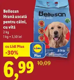 Lidl Bellosan Hrană uscată pentru câini, cu vită Ofertă