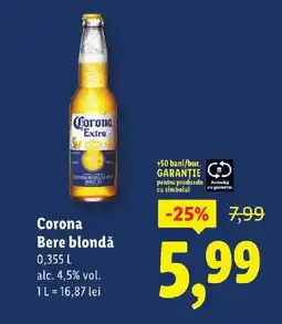 Lidl Corona Bere blondă Ofertă
