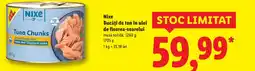 Lidl Nixe Bucăţi de ton în ulei de floarea-soarelui Ofertă