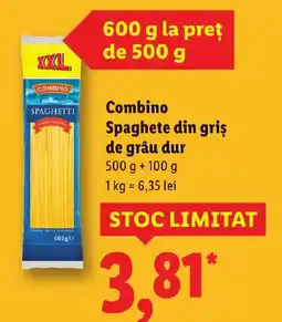 Lidl Combino Spaghete din griş de grâu dur Ofertă