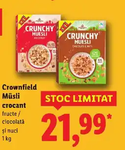 Lidl Crownfield Müsli crocant Ofertă