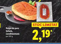 Lidl Pulpă de porc feliată, condimentată Ofertă