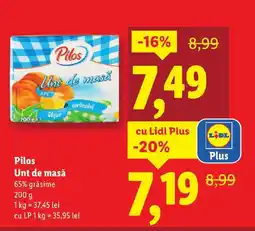 Lidl Pilos Unt de masă Ofertă