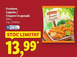 Lidl Freshona Legume / Ciuperci în panadă Ofertă