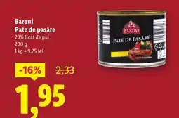 Lidl Baroni Pate de pasăre Ofertă
