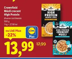 Lidl Crownfield Müsli crocant High Protein Ofertă