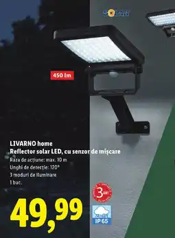 Lidl LIVARNO HOME Reflector solar LED, cu senzor de mişcare Ofertă