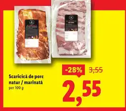 Lidl Scaricică de porc natur/marinată Ofertă