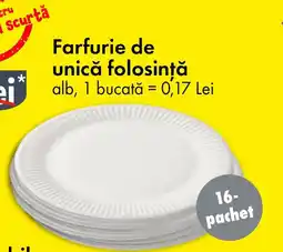 TEDI Farfurie de unică folosință Ofertă