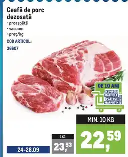 Metro Ceafă de porc dezosată Ofertă