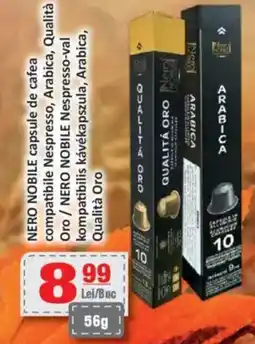 CBA NERO NOBILE capsule de cafea compatibile Nespresso, Arabica, Qualità Oro Ofertă