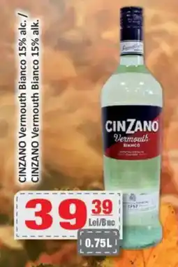 CBA CINZANO Vermouth Bianco 15% alc. Ofertă