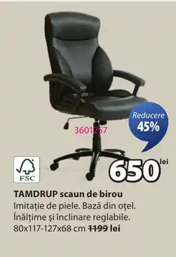 JYSK TAMDRUP scaun de birou Ofertă